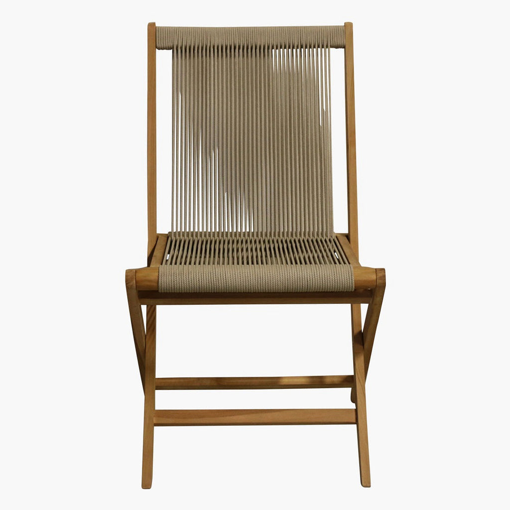 Rope folding chair natural