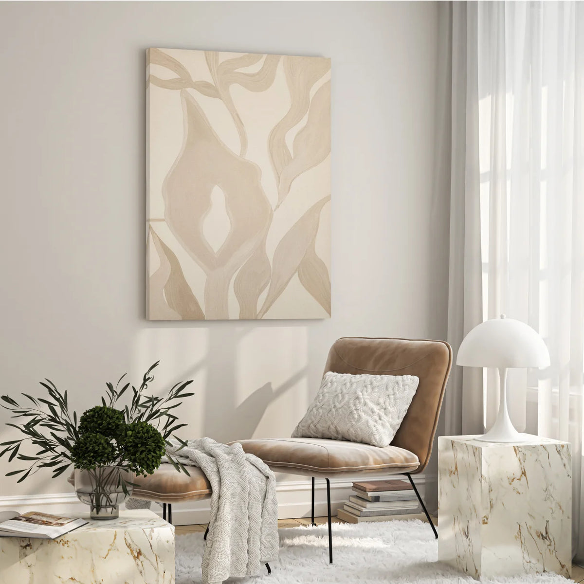Linen canvas - Botanical Structure