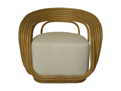 Sofa chair - 65x85x42/71 - Natural/White - Rattan