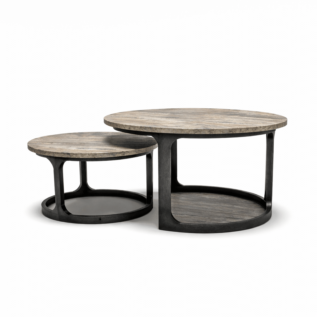 Aspen coffee table travertin top