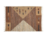 RECYCLED LEATHER RUG 133X195CM