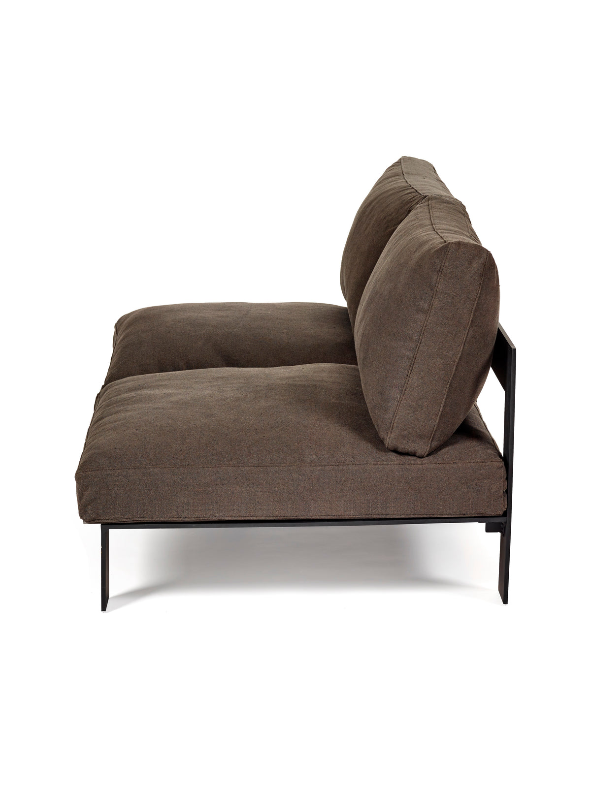 Bench two seater incl cushion indoor sepia