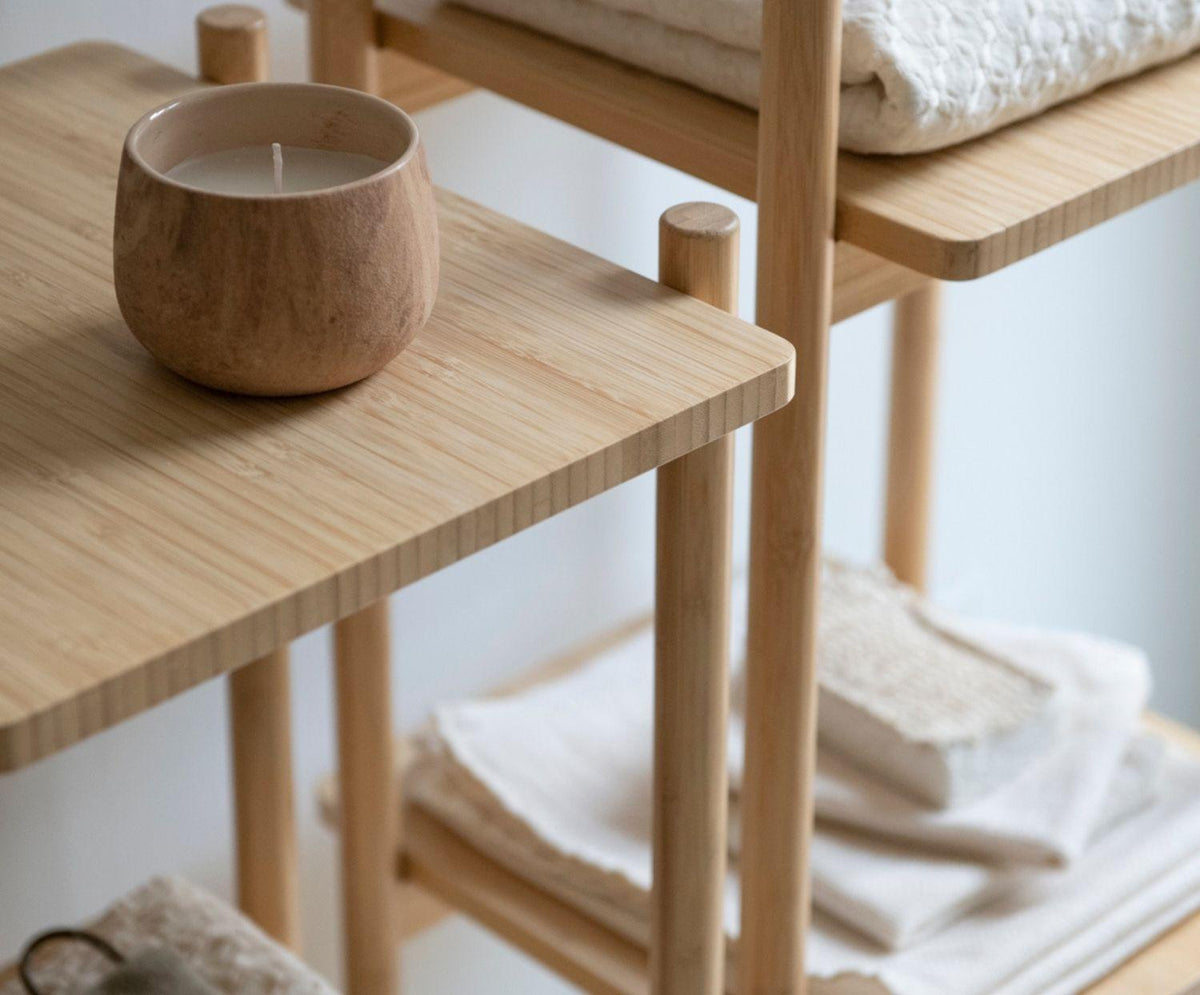 SHELF 3E. BAMBOO 34X35X87CM