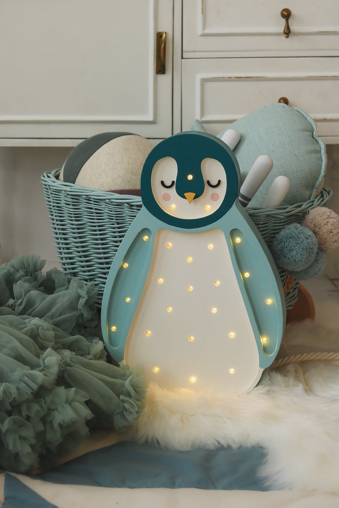 Baby Penguin Lamp | Teal