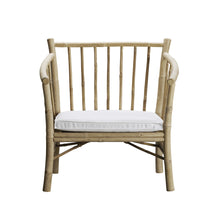 Load image into Gallery viewer, BAMBOO CHAIR | WHITE CUSHION