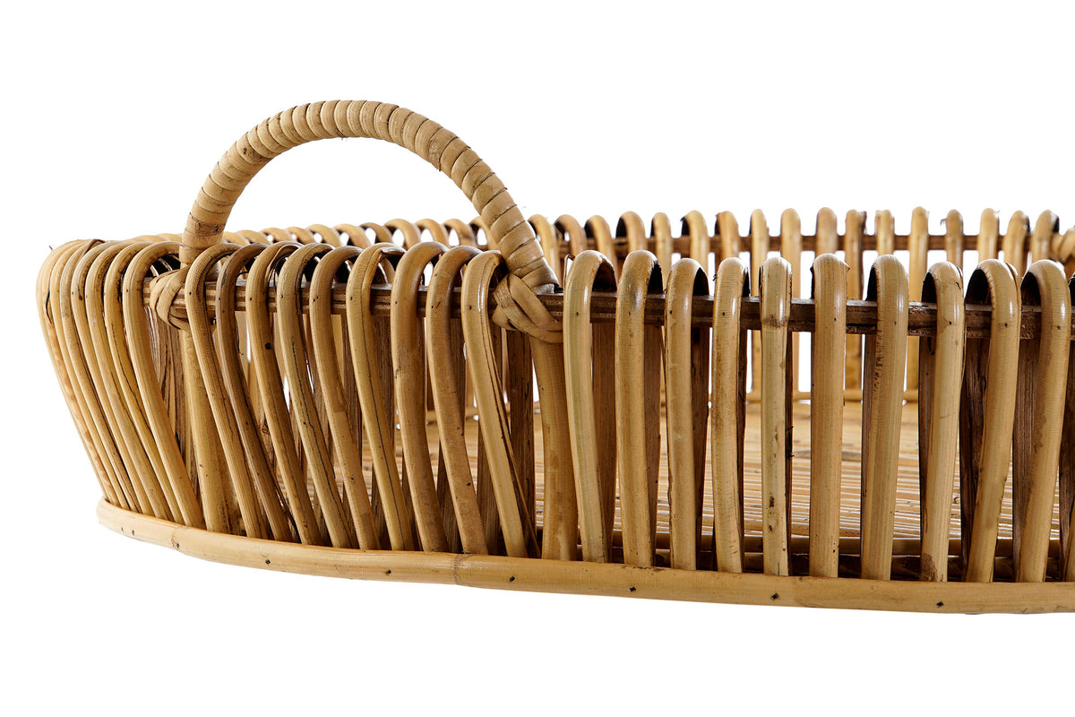 TRAY SET 2 RATTAN 58X58X14,5 NATURAL
