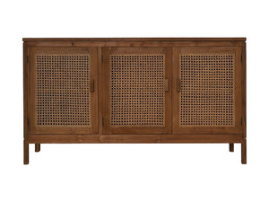 Dresser 3 doors - 150x42x85- Natural - Teak/rattan