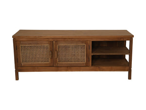 Tv Stand - 135x45x52 - Natural - Teak/rattan