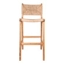Charger l'image dans la galerie, Teak and Rope Bar Stool