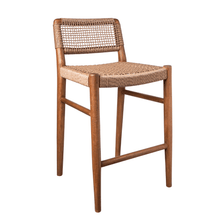 Charger l'image dans la galerie, Teak and Rope Counter Stool