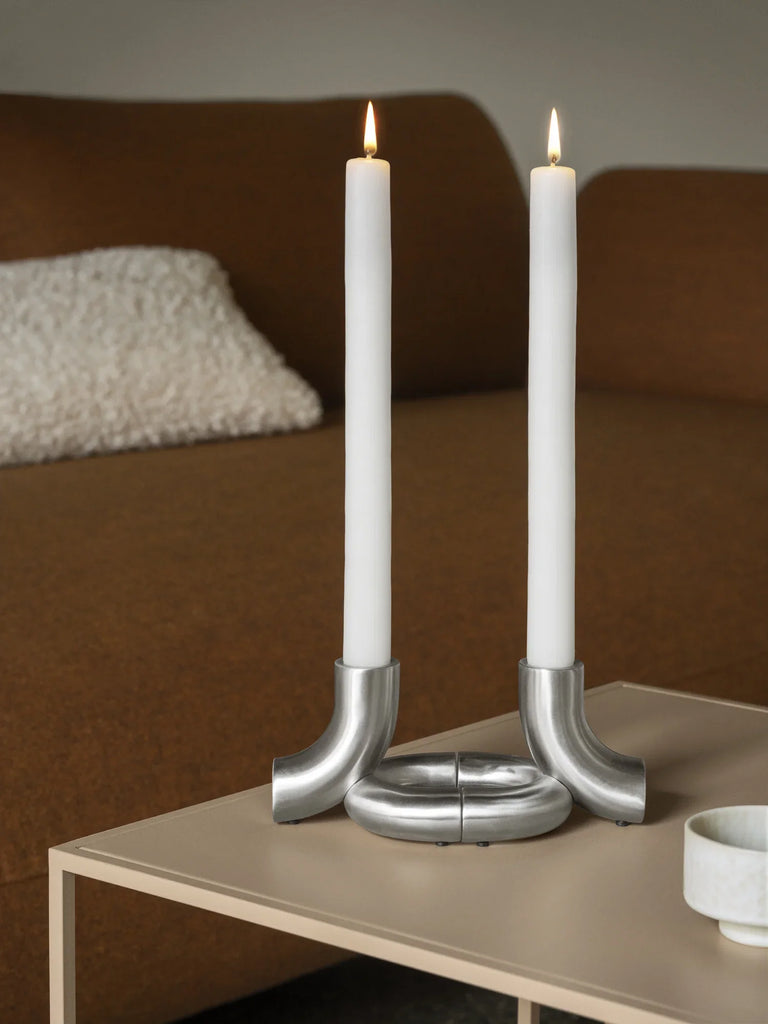 Candle holder -DOODLE- colour Stainless Steel