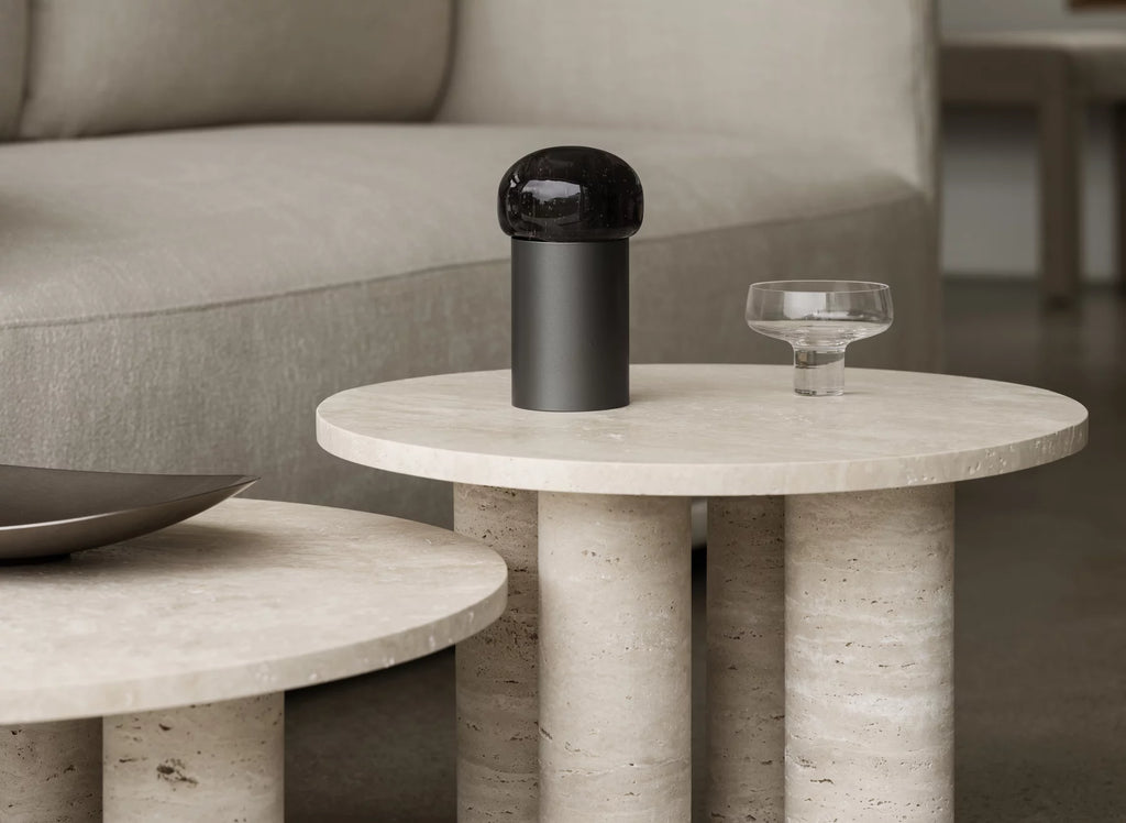 Coffee Table -VOLOS- Travertine Size L Round