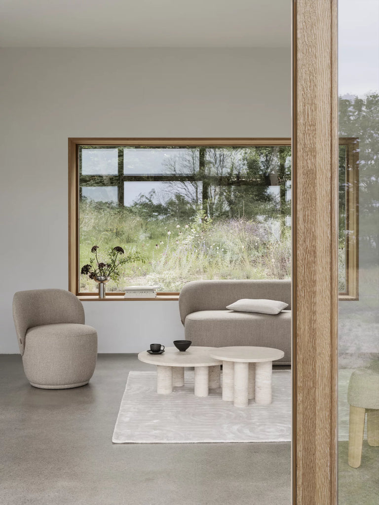 Coffee Table -VOLOS- Travertine Size L Round