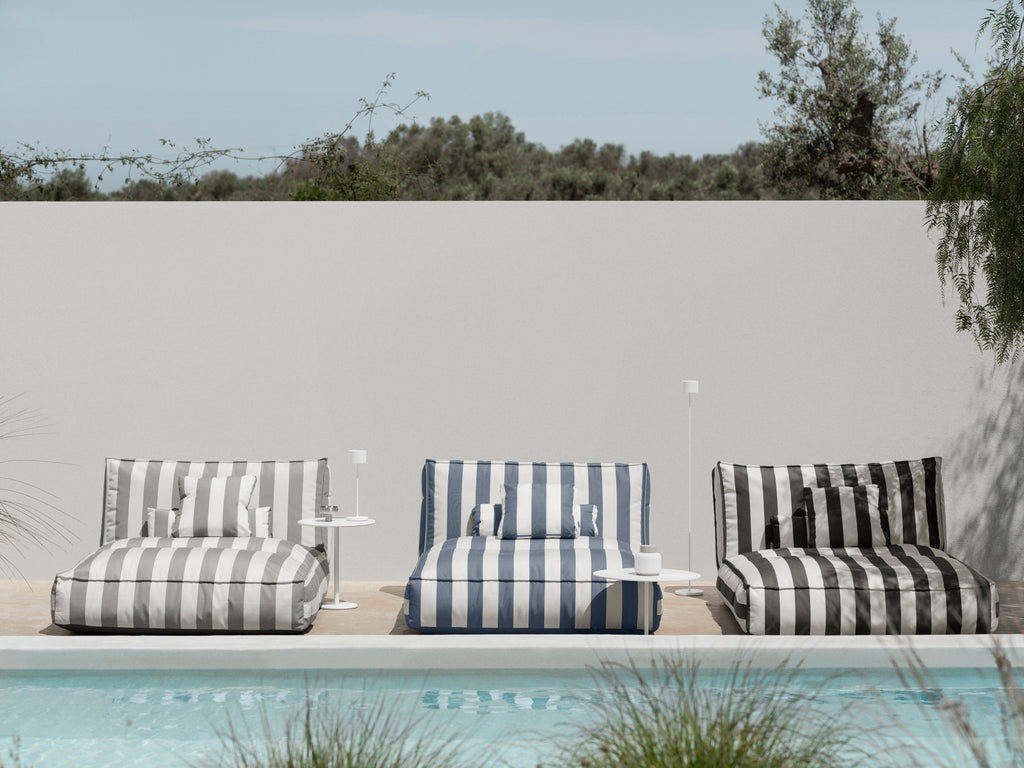 Outdoor Bed -STAY- colour Lily White/Elephant Skin - size 120 x 190 cm