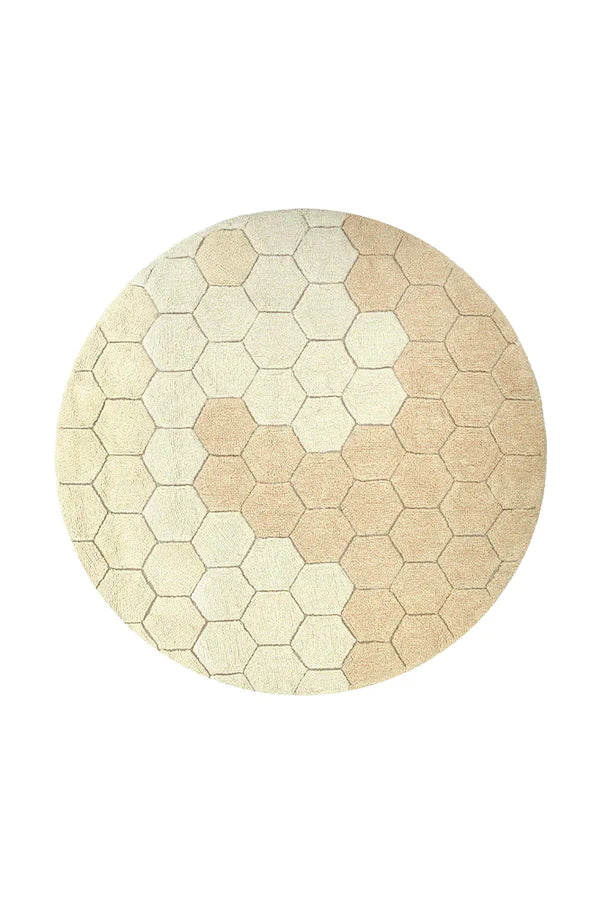 WASHABLE RUG ROUND HONEYCOMB Ø 140 cm