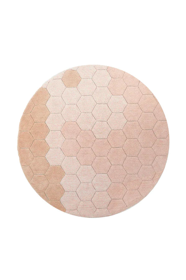 WASHABLE RUG ROUND HONEYCOMB Ø 140 cm