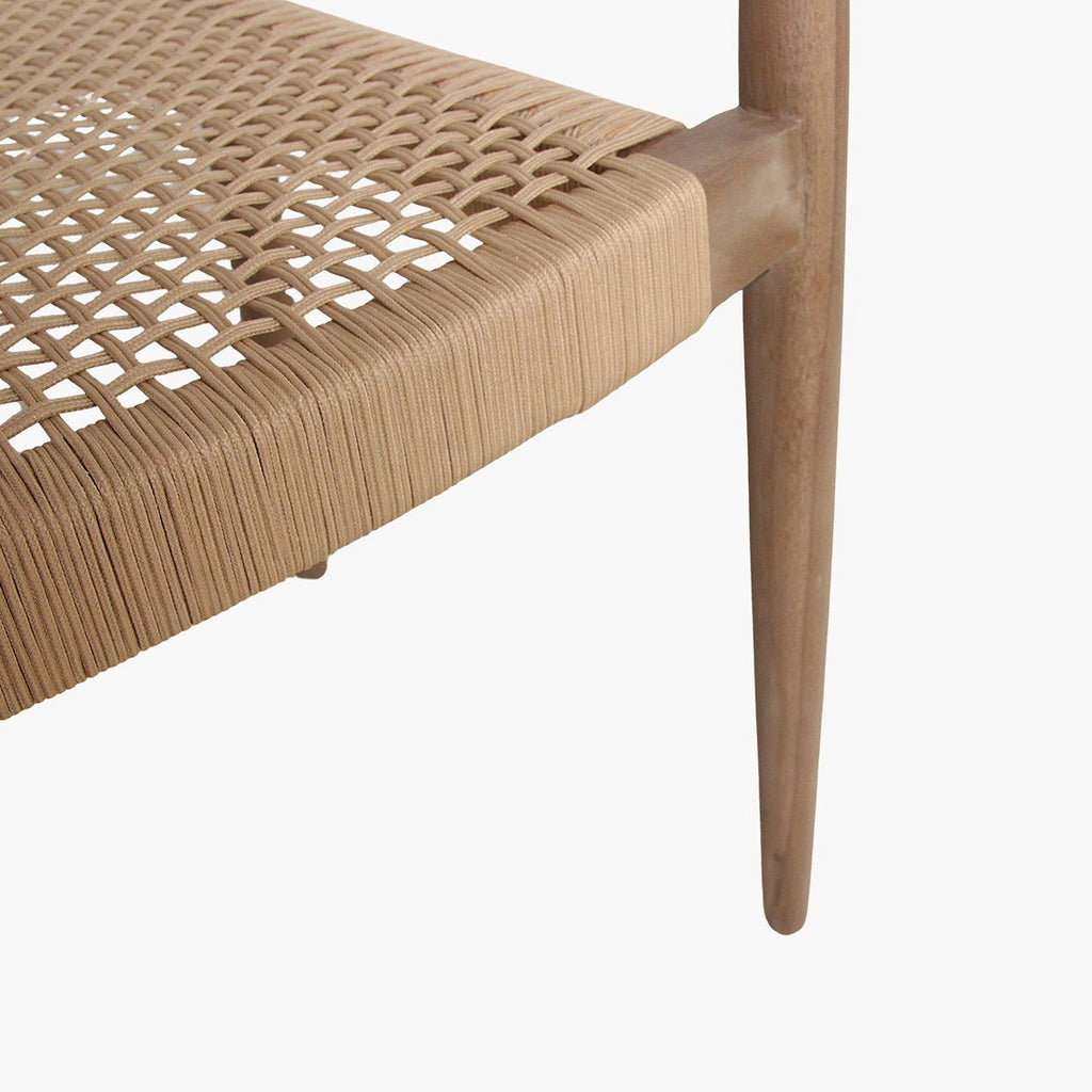 Outdoor armchair natural