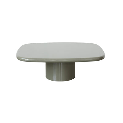Coffee table Mouzon W90 cm x D70 cm x H30 - Shining Burnt olive - Round edge - StoneSkin