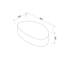 Load image into Gallery viewer, Coffee table Varzy middle - W65 D40 H30 - Shining Burnt olive Stoneskin - Round edge