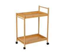 Carica l&#39;immagine nel visualizzatore di Gallery, BAMBOO WOODEN WAITRESS TROLLEY