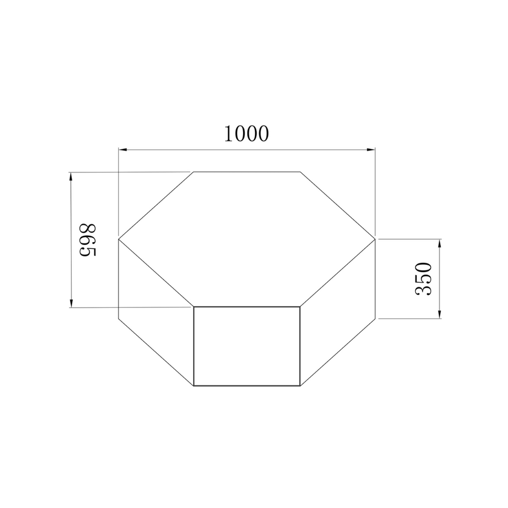 Coffee Table Benno W100 D86.6 H35 - Brushed Steel