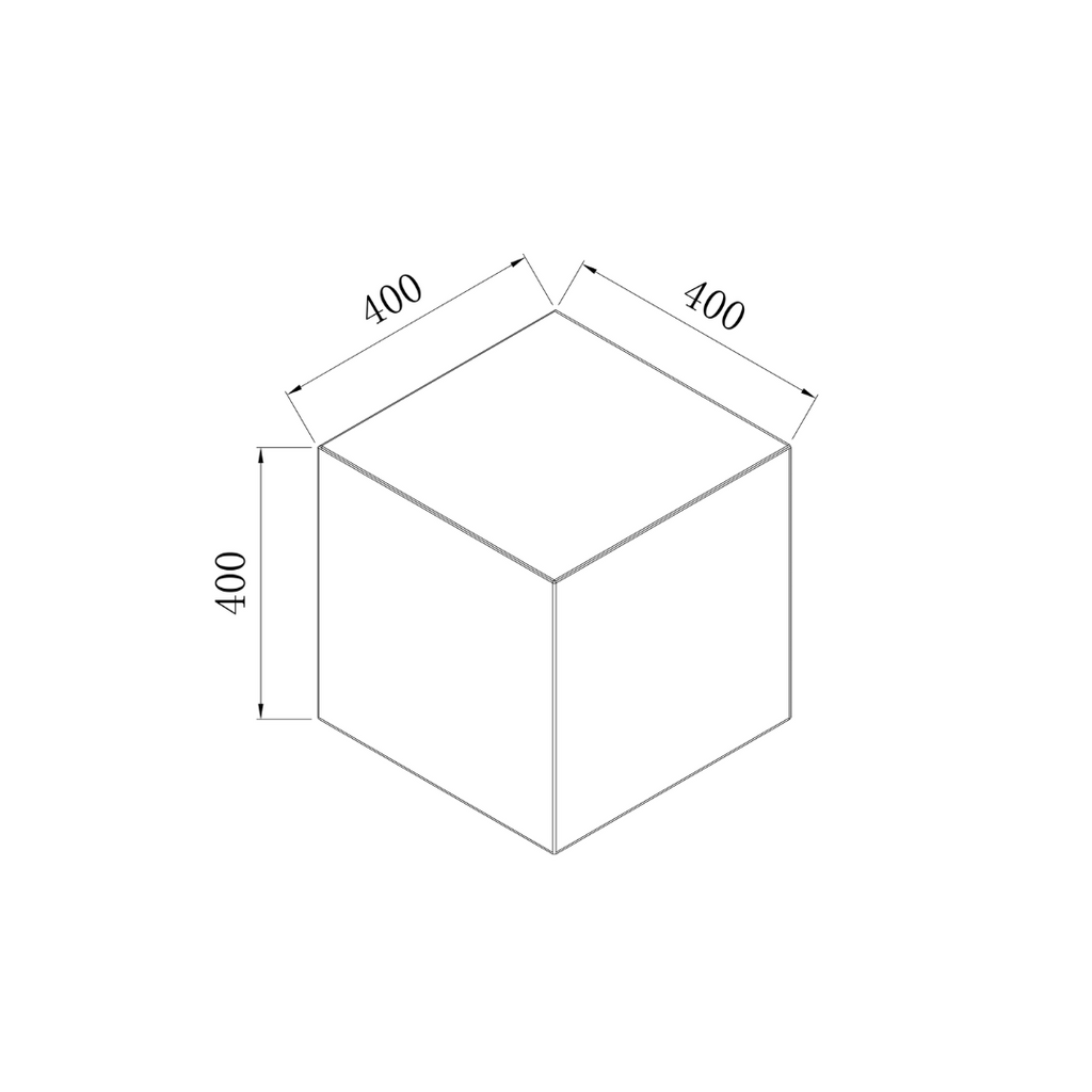 Coffee table Carentan W40 D40 H40 - Brushed steel