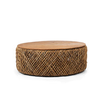 Charger l&#39;image dans la galerie, Abaca and teak coffee table