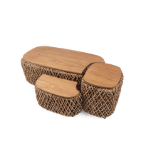 Load image into Gallery viewer, Knut Square Padi Coffee Table Set of 3