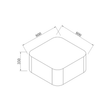 Load image into Gallery viewer, Coffee Table Alba - W80 D80 H35 - White Travertine - Round Edge