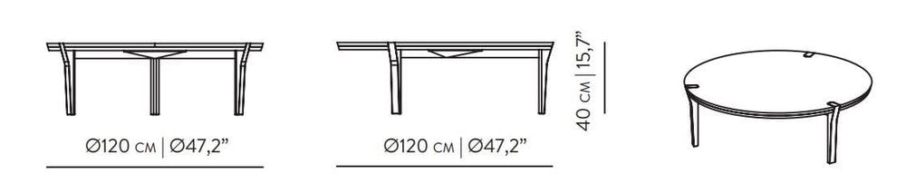 CORNER ROUND COFFEE TABLE