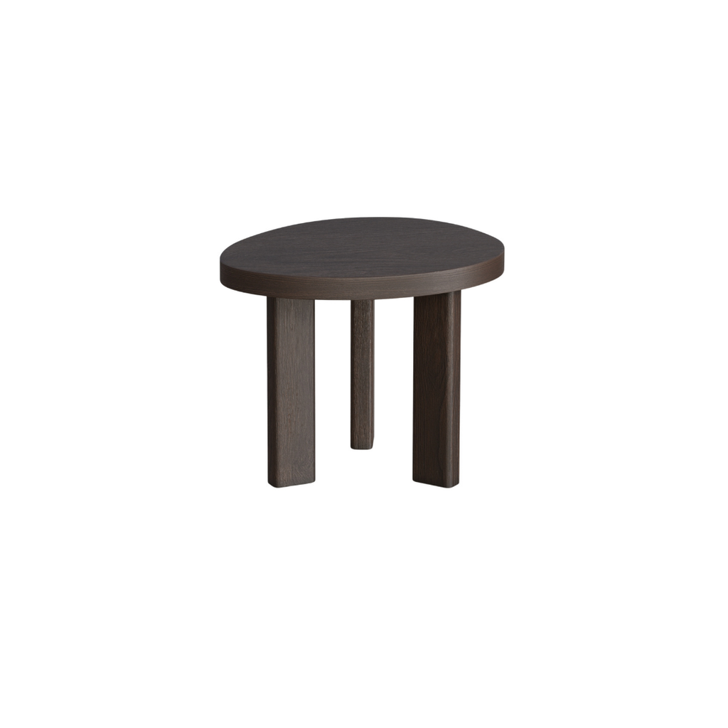Eden coffee table W50 D40 H40 - ash wood in smoke color - small