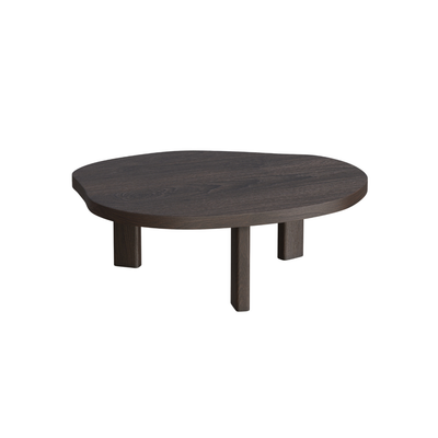Eden coffee table W85 D70 H30-ash wood in smoke color - Large
