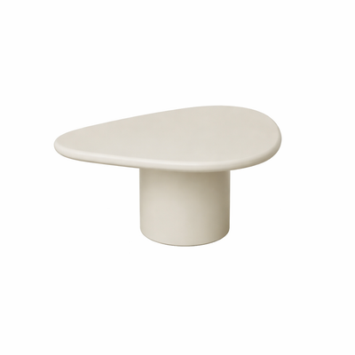 Coffee table Tille W90 D67.5 H38 - Latte Stoneskin - Round edge