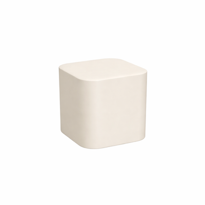 Coffee table Marlow Square W45 D45 H40 - Latte Stoneskin - Round edge