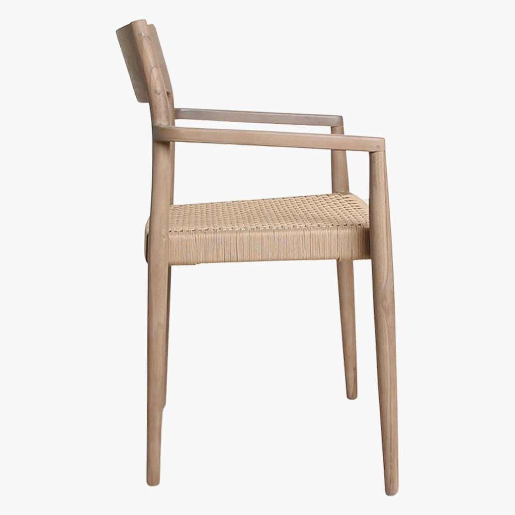 Outdoor armchair natural