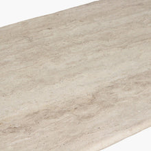 Load image into Gallery viewer, Travertine Oblong coffee table V-shaped legs