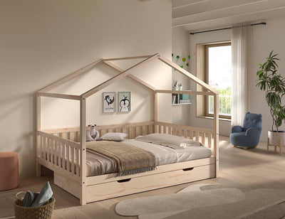 DALLAS house bed with storage (140 x 200 cm)