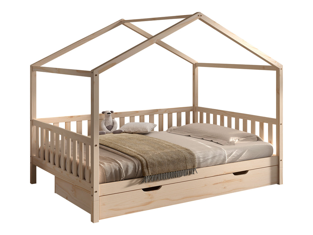DALLAS house bed with storage (140 x 200 cm)