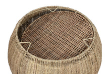 Load image into Gallery viewer, BASKET SET 2 JUTE 55X55X45 WITH CAP NATURAL BROWN