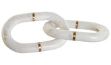 DECORATION MARBLE 13X13X28 CHAIN NATURAL WHITE