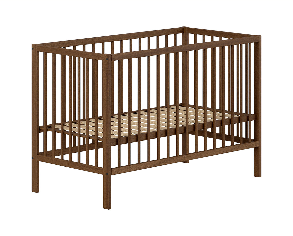 BABY BED 60 X 120 CM WALNUT