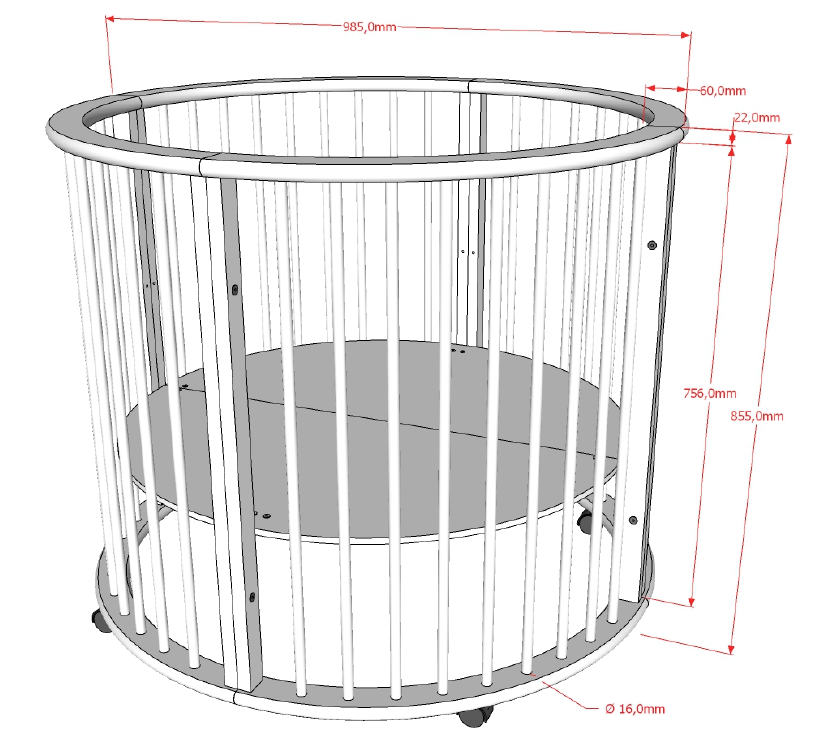 PLAYPEN Ø 90 CM WHITE