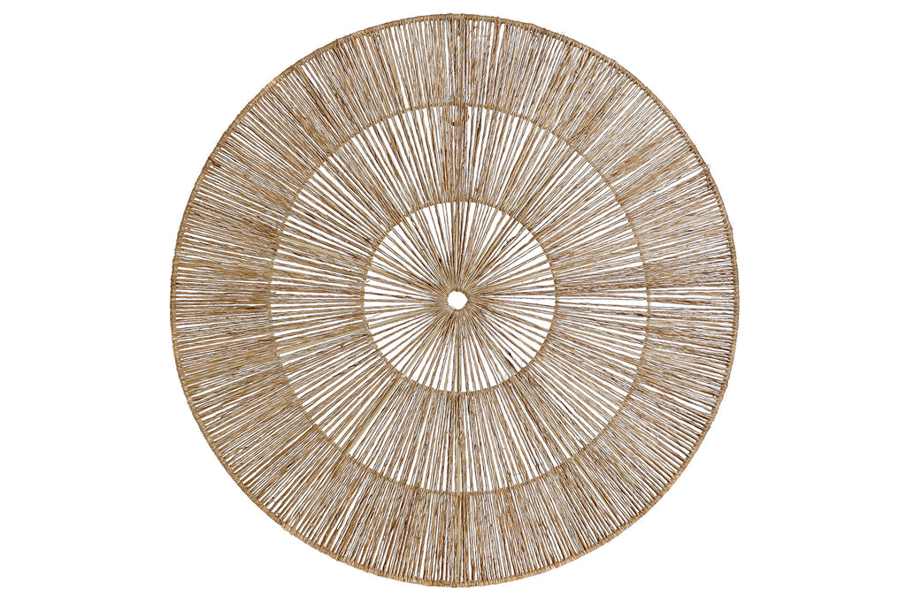 JUTE WALL DECORATION METAL 60X1X60 NATURAL