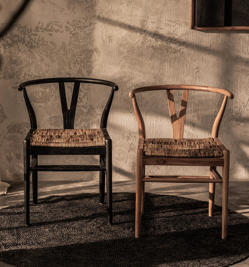 Teak and Abaca Dining Chair