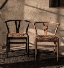 Cargar imagen en el visor de la galería, Teak and Abaca Dining Chair