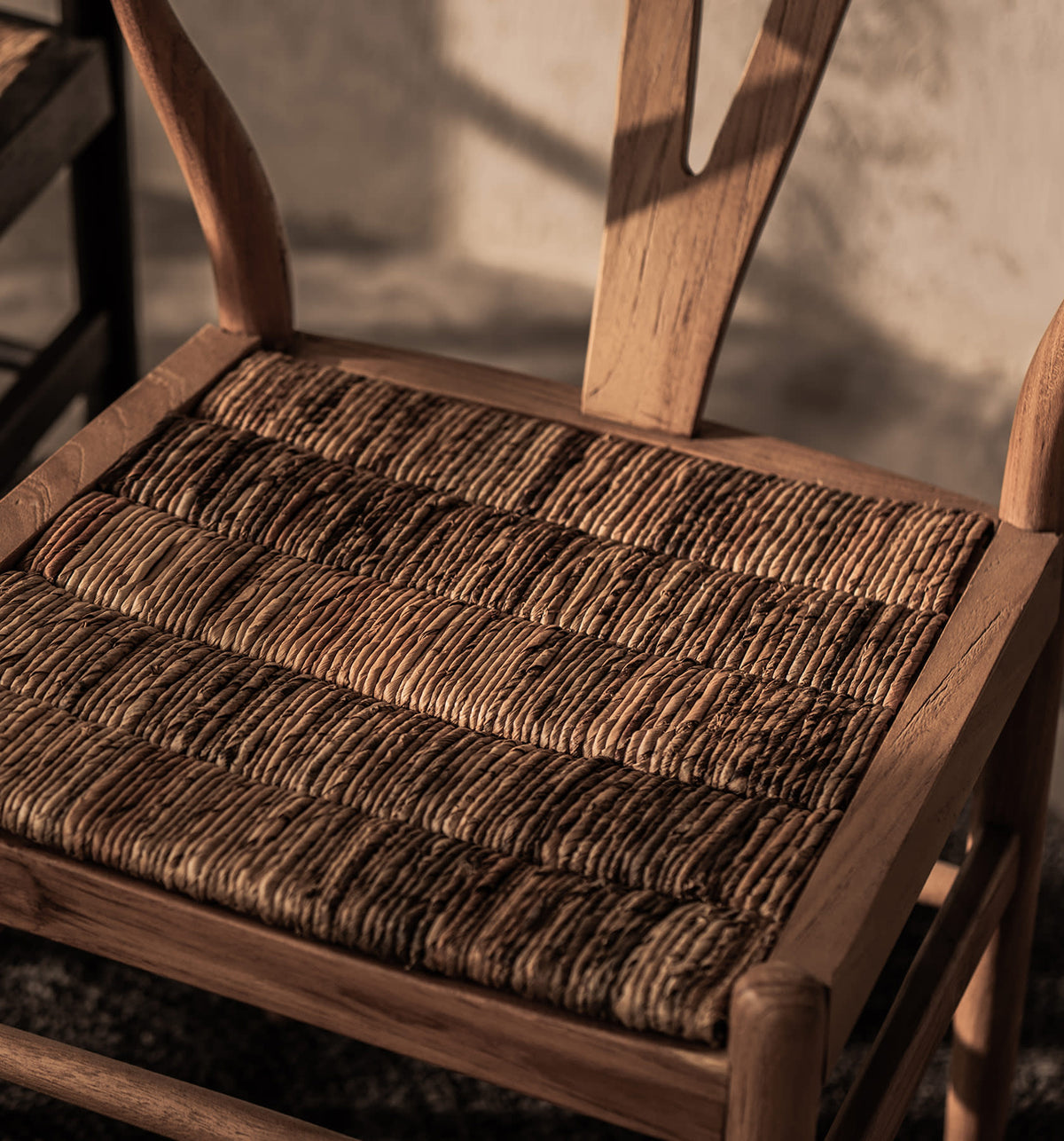 Teak and Abaca Dining Chair