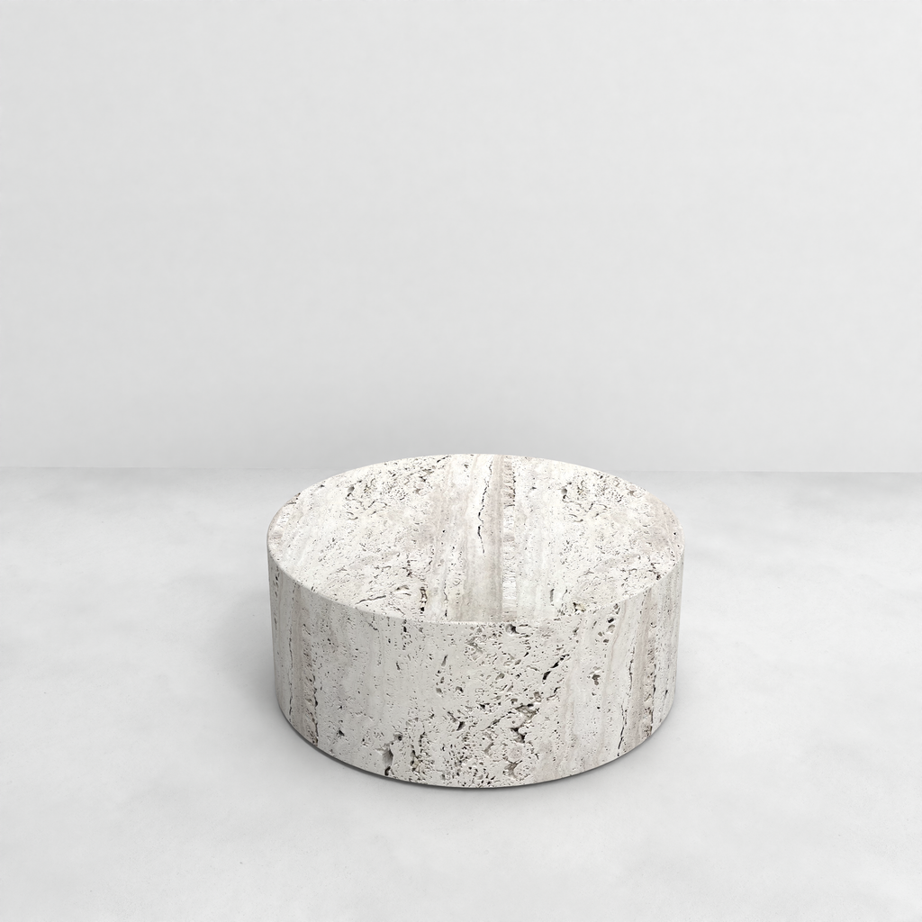 Travertin coffee table - Dax - Low - 32cm