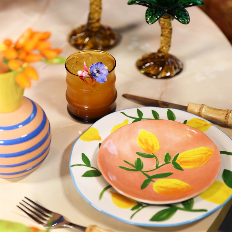 Plate lemon twig set of 4