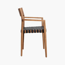 Load image into Gallery viewer, Dining armchair black leather