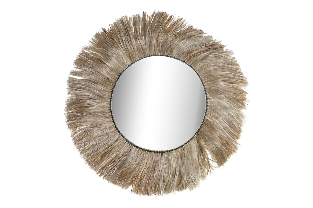 MIRROR JUTE GLASS 64X3X64 NATURAL